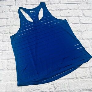 ZYIA Active Women's Blue Tank Top Size XL Racerback Workout Lightweight